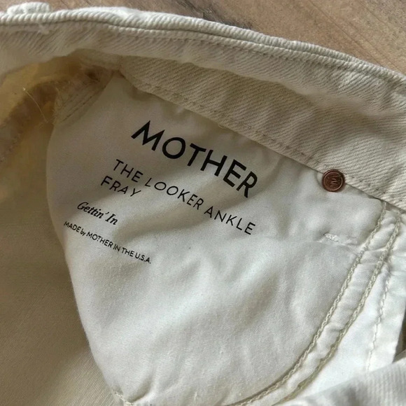 Mother The Looker Ankle Fray Gettin In Ivory Sz 24 - Picture 6 of 12